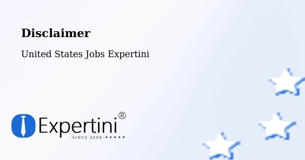 Disclaimer – Mount Laurel - United States Jobs Expertini